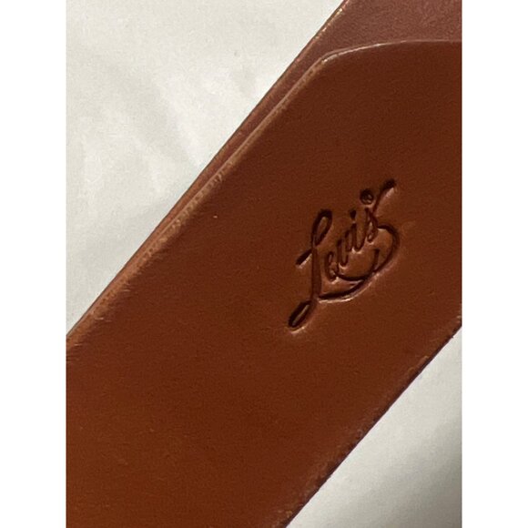 Levis Mens Brown Leather Belt Size 32 - Picture 4 of 8